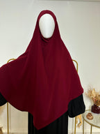 Khimar en Soie de Médine - Khimar 2 voiles - Rouge - My Qamis Homme