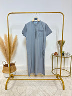 Qamis Enfant - Manches Courtes - Gris - My Qamis Homme