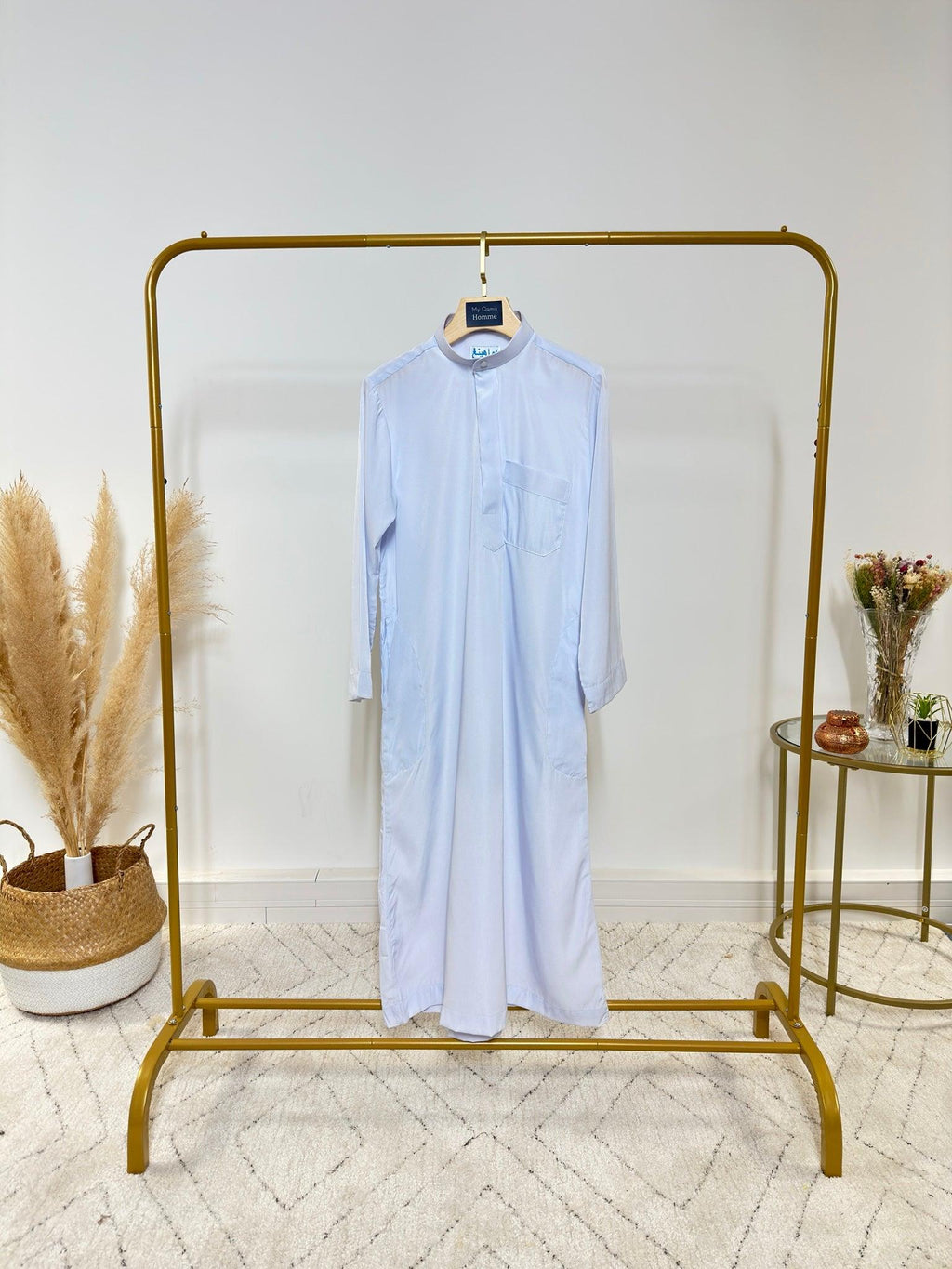 Qamis Enfant - Qamis Saoudien Col Mao - Blanc - My Qamis Homme