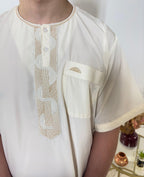 Qamis Manches Courtes - Beige - My Qamis Homme