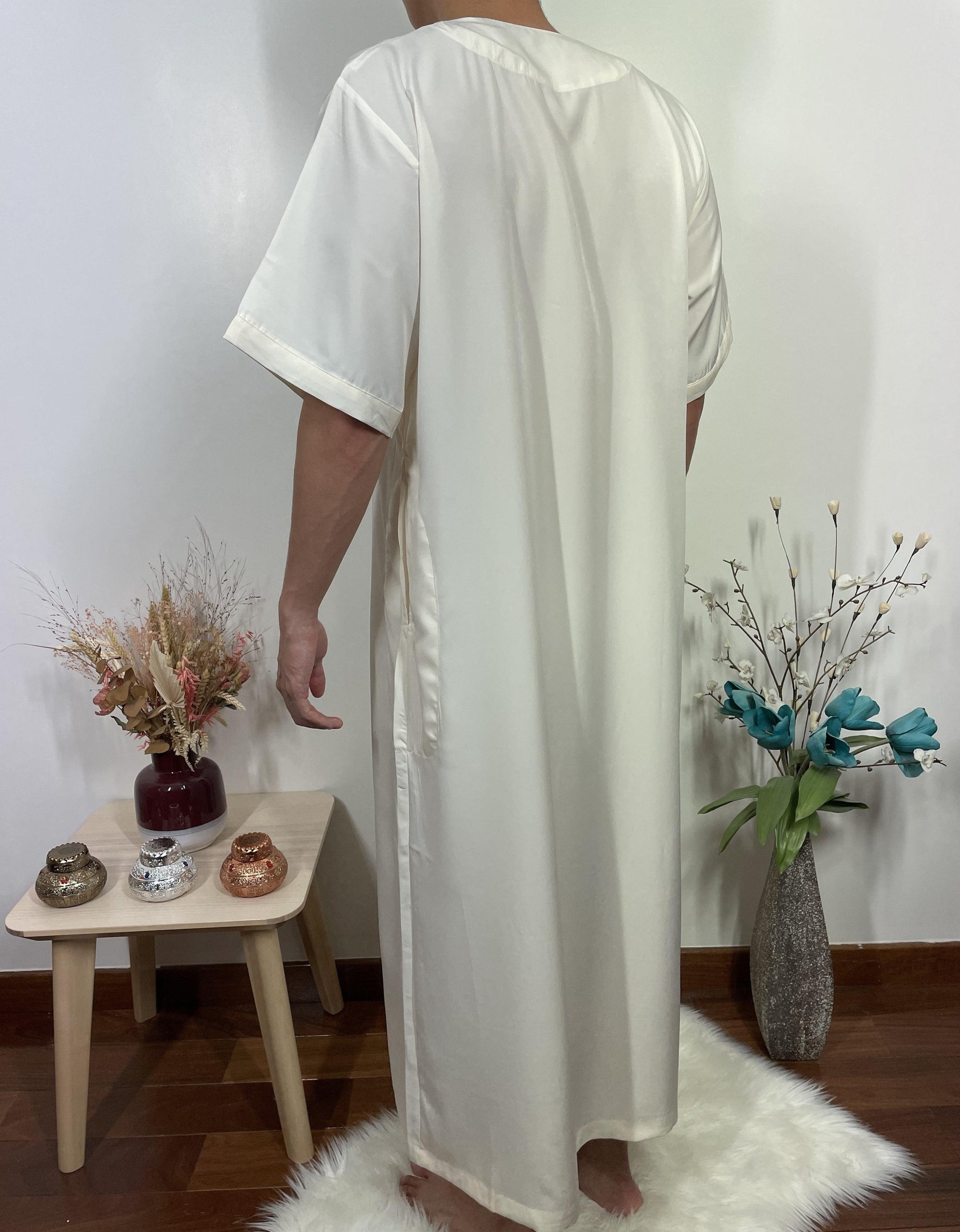 Qamis Manches Courtes - Beige - My Qamis Homme