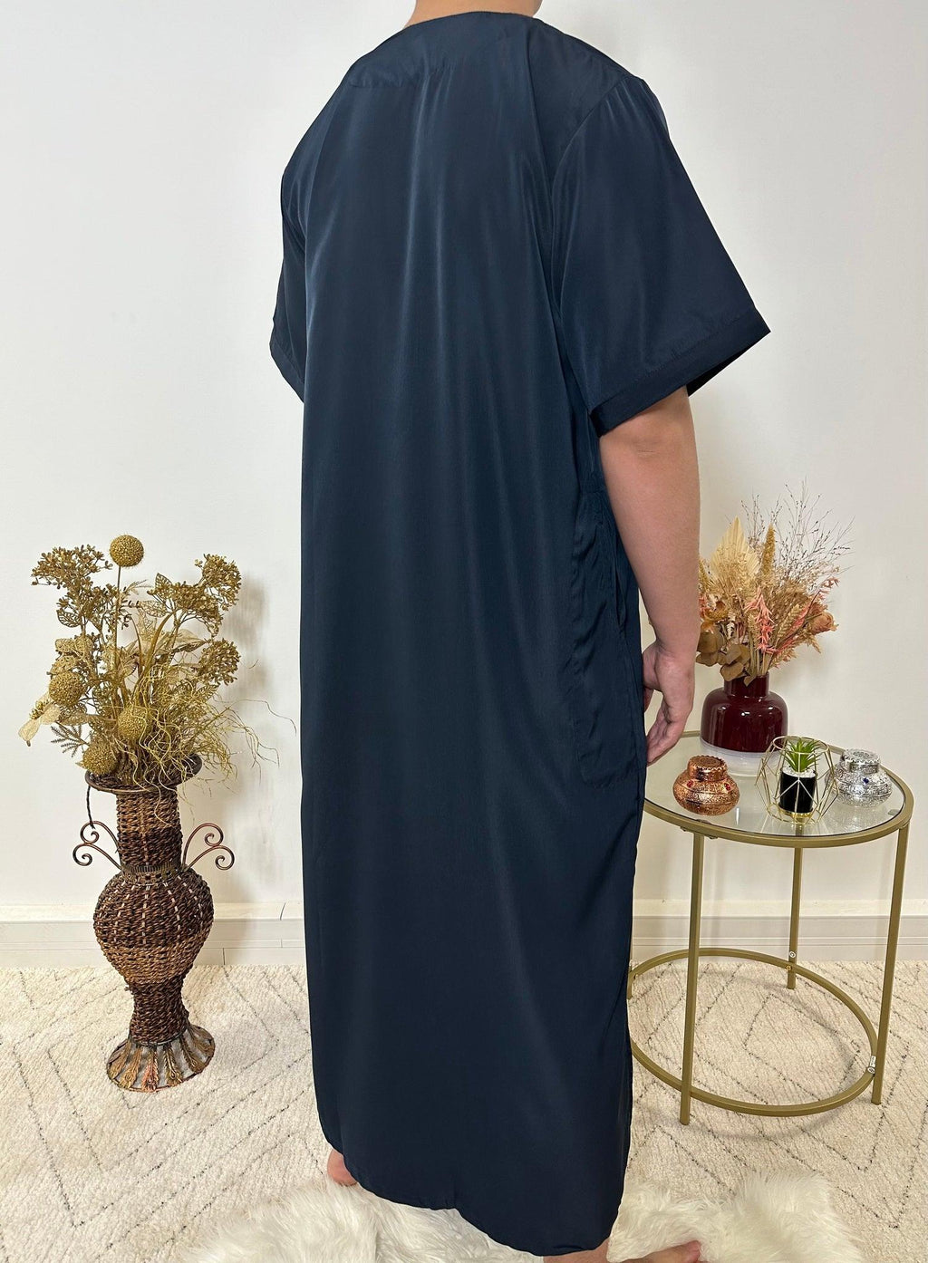 Qamis Manches Courtes - Bleu Marine - My Qamis Homme