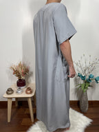 Qamis Manches Courtes - Gris - My Qamis Homme