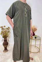 Qamis Manches Courtes - Kaki - My Qamis Homme