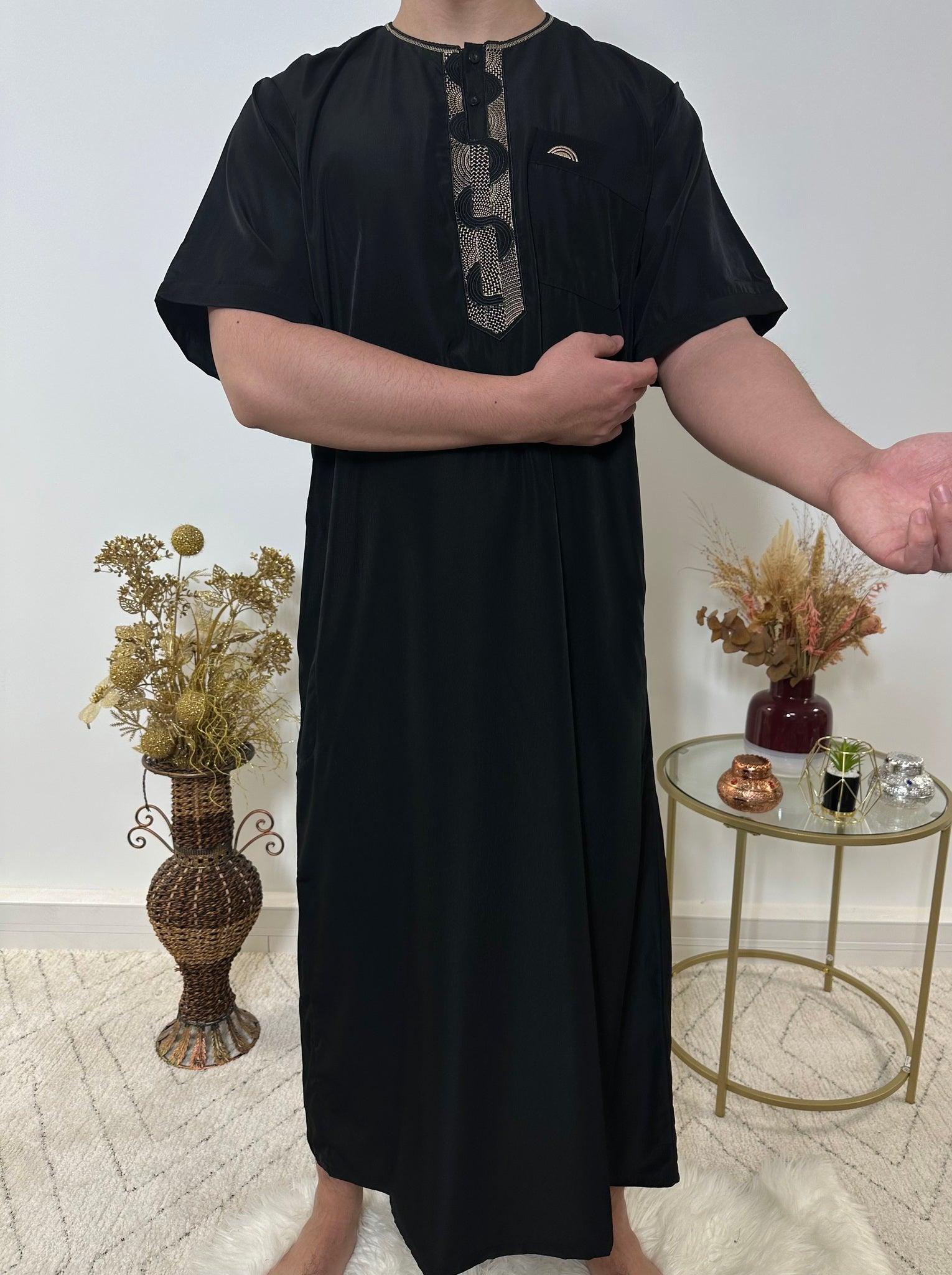 Qamis Manches Courtes - Noir - My Qamis Homme