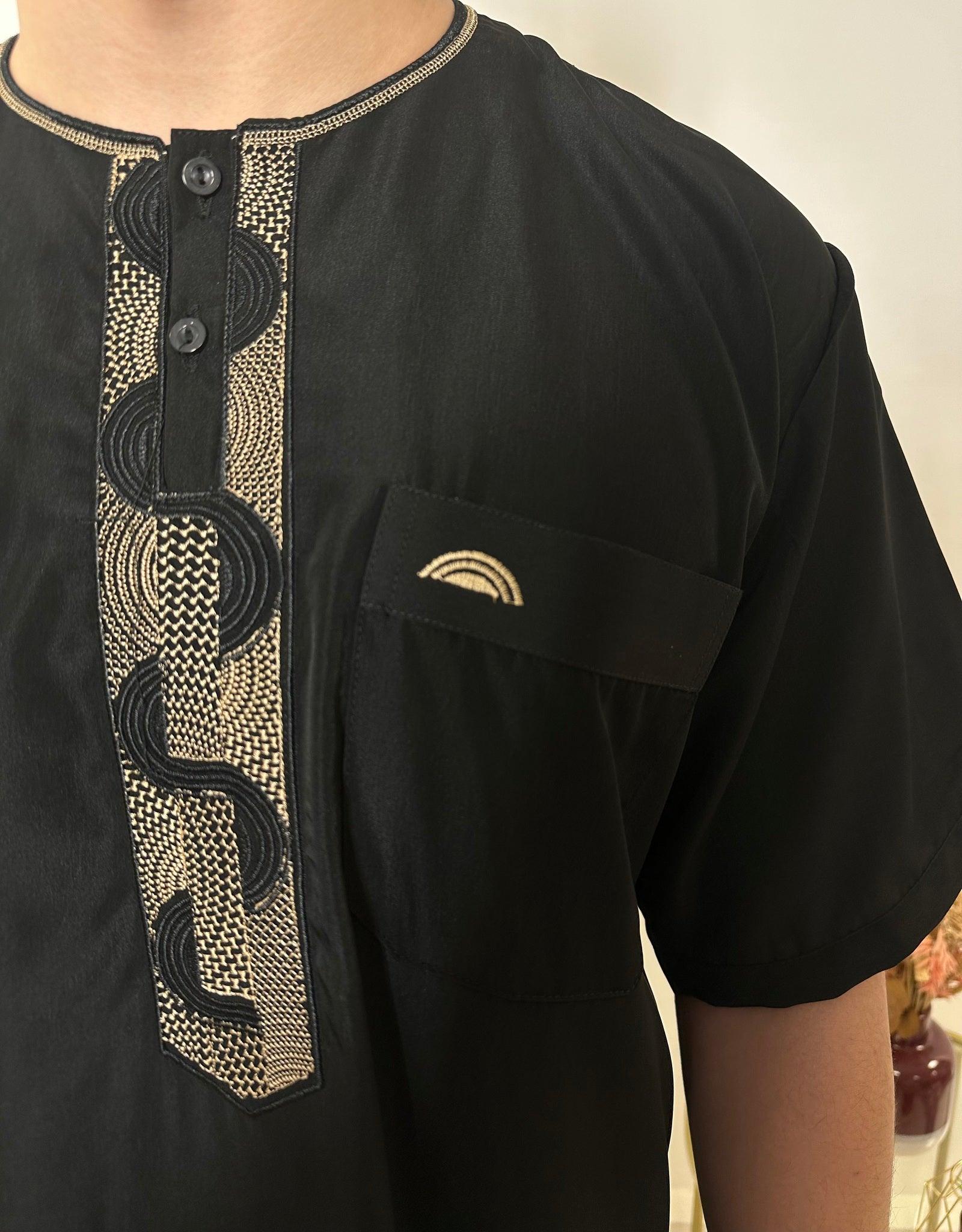 Qamis Manches Courtes - Noir - My Qamis Homme