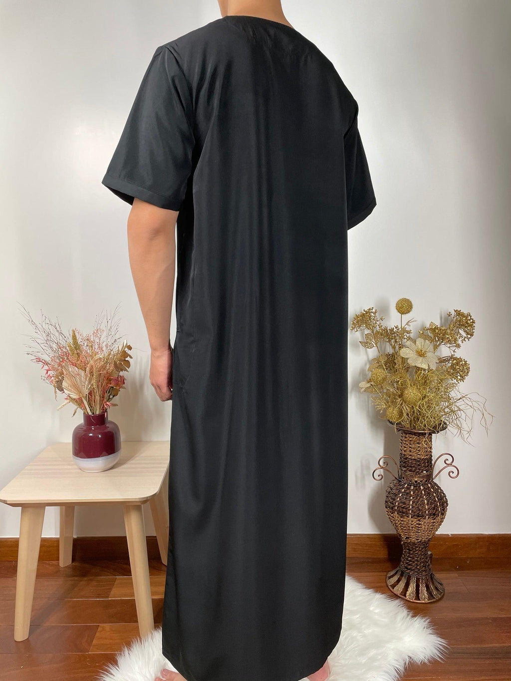 Qamis Manches Courtes - Noir - My Qamis Homme