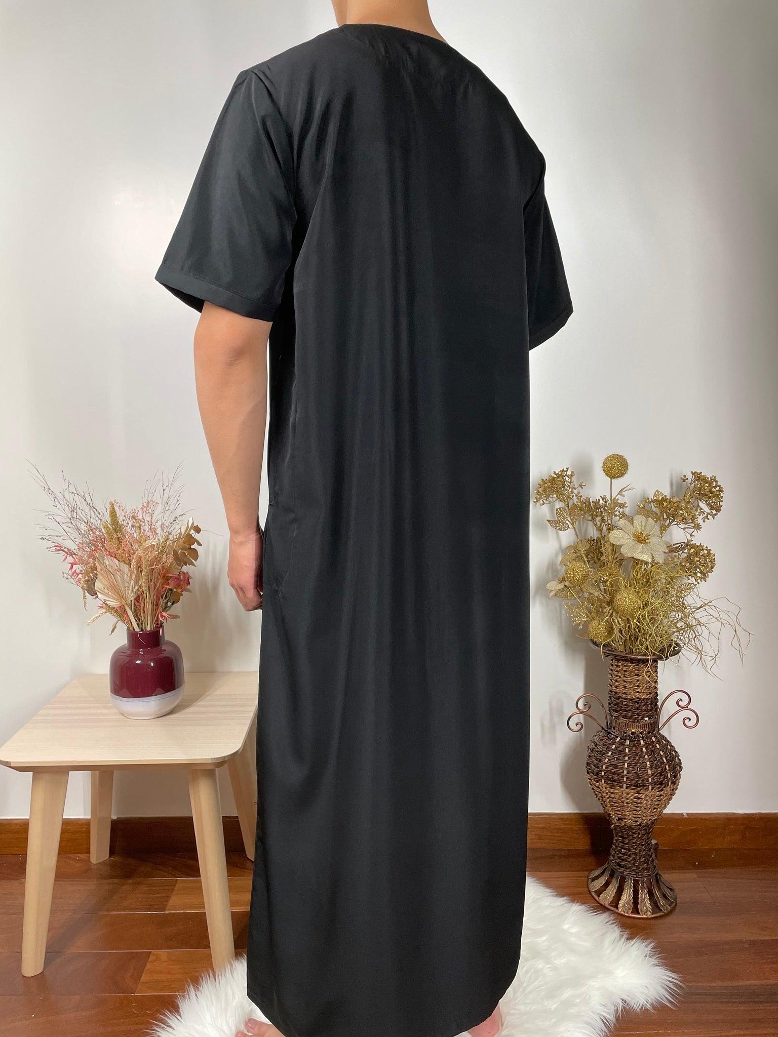 Qamis Manches Courtes - Noir - My Qamis Homme