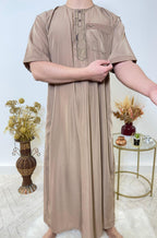 Qamis Manches Courtes - Taupe - My Qamis Homme