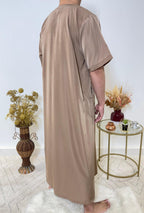 Qamis Manches Courtes - Taupe - My Qamis Homme