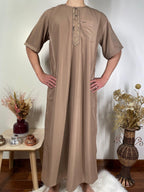 Qamis Manches Courtes - Taupe - My Qamis Homme