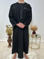 Qamis manches longues - Noir - My Qamis Homme