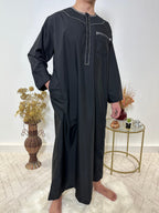 Qamis manches longues - Noir - My Qamis Homme