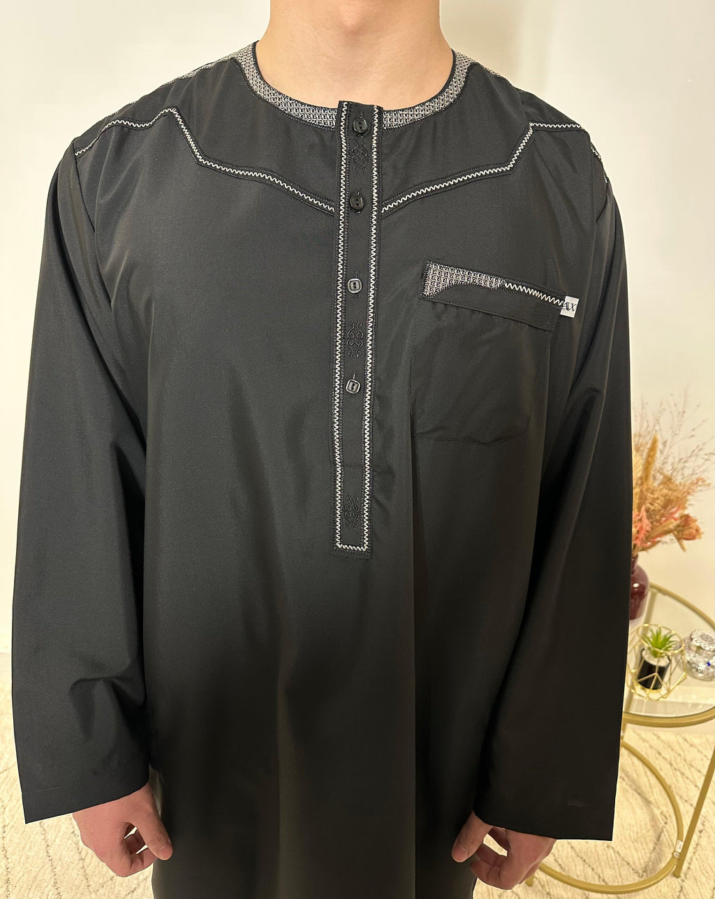 Qamis manches longues - Noir - My Qamis Homme