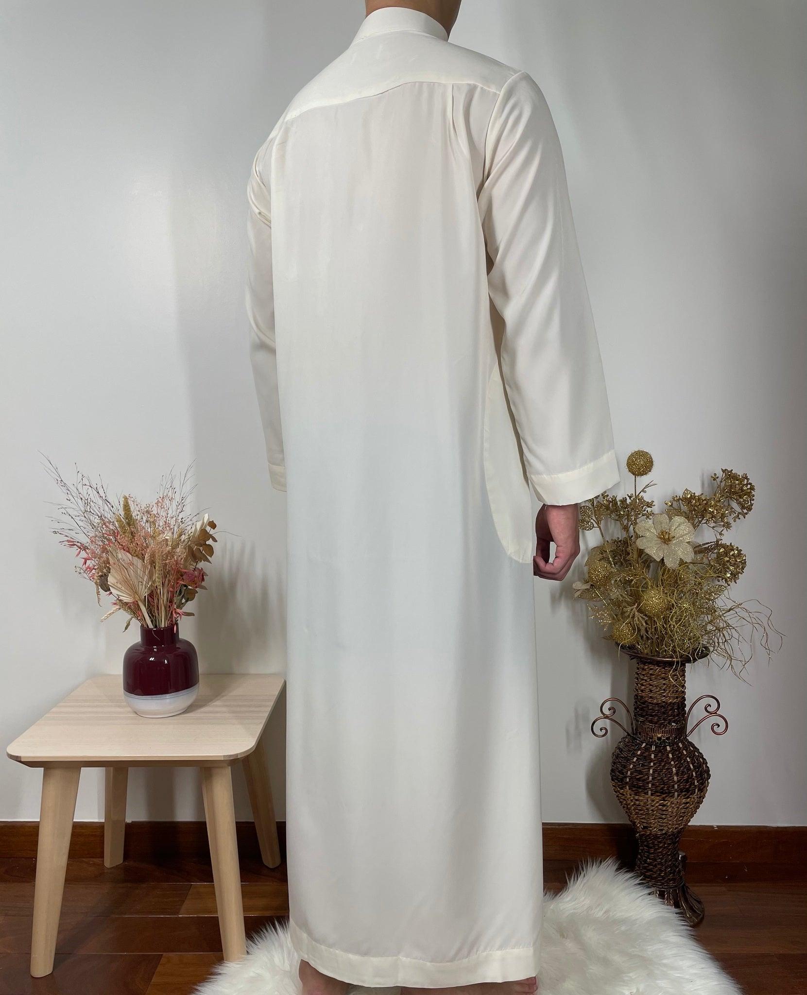 Qamis Saoudien avec Col Mao - Beige - My Qamis Homme